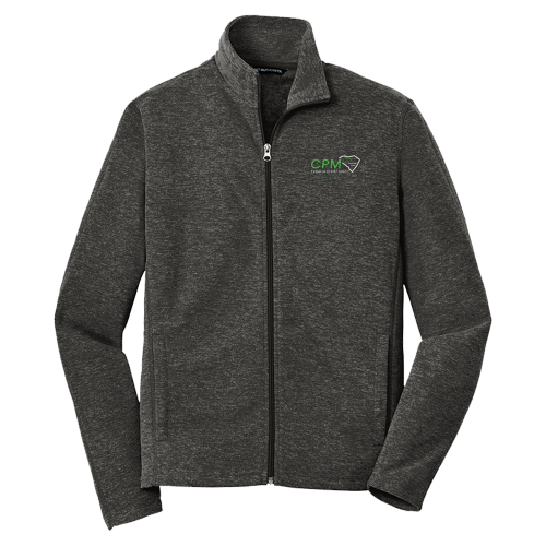 Port Authority® Heather Microfleece Full-Zip Jacket